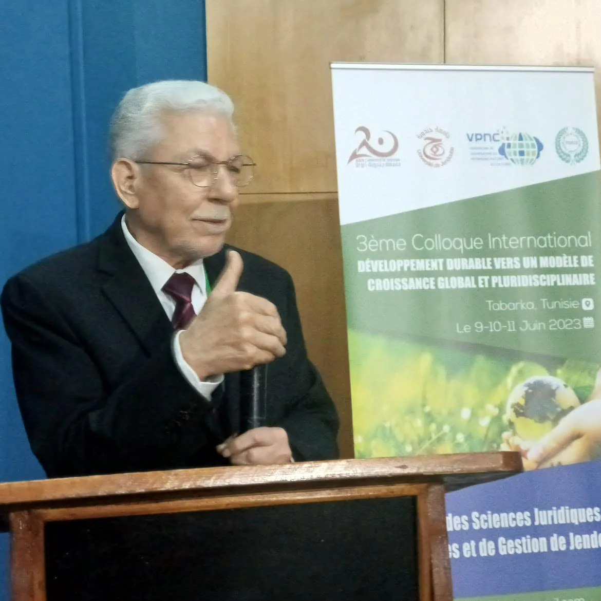 الامين العام أ.د الطيب البكوش يشارك في الندوة الدولية حول التنمية المستدامة بجامعة جندوبة التونسية بمدينة طبرقة