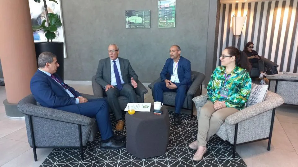 مدير الأمن الغذائي بالأمانة العامة لإتحاد المغرب العربي يلتقي بالسيد نائب مدير المكتب العربي التابع للأمم المتحدة للحد من مخاطر الكوارث- الرباط -21/06/2023.