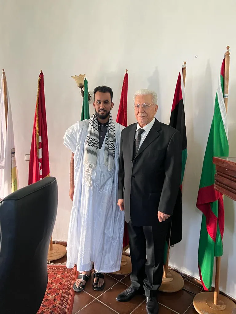 أ. د. الطيب البكوش يستقبل السيد الخليل محمد الحافظ النحوي أمين عام اتحاد شباب وطلبة دول المغرب العربي