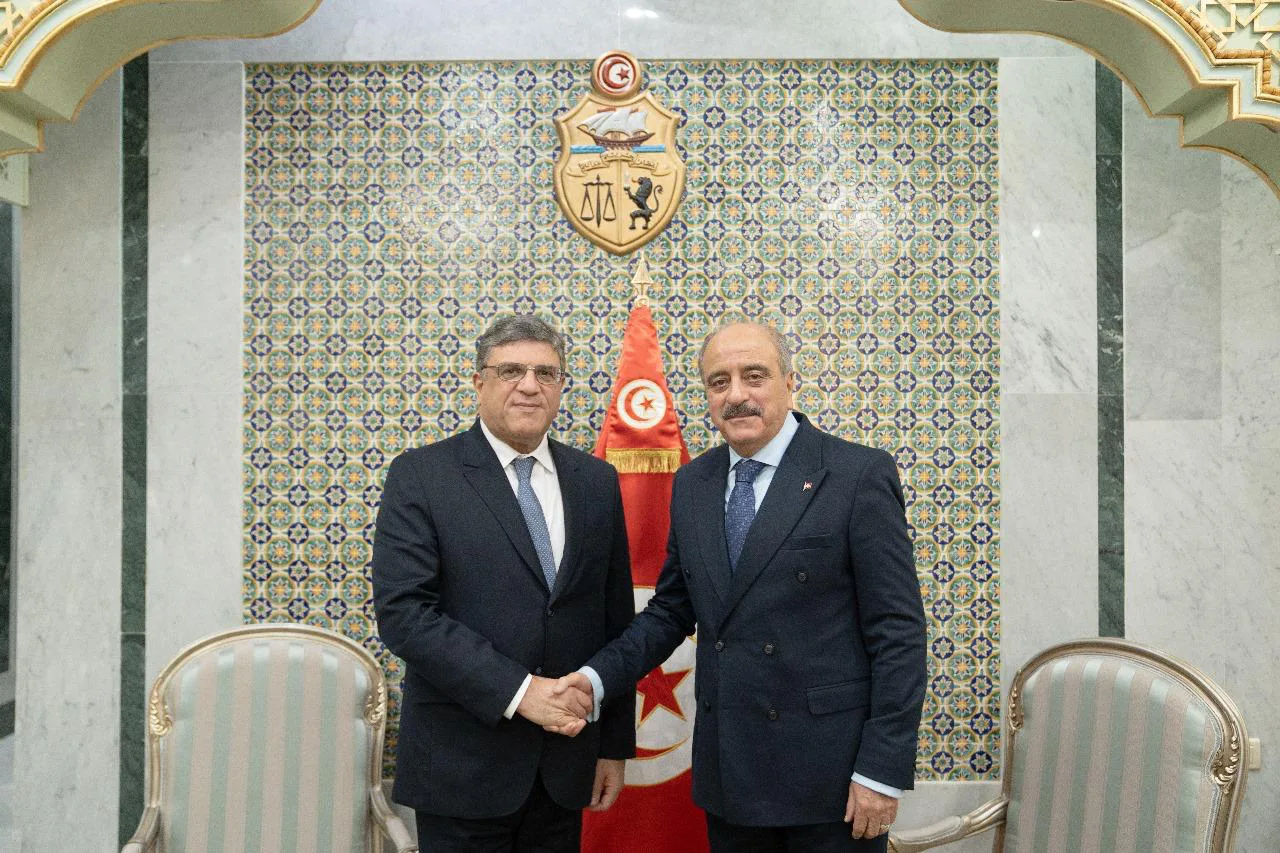السيد محمد علي النفطي، وزير الشؤون الخارجية والهجرة والتونسيين بالخارج،يستقبل السيد طارق بن سالم، الأمين العام لاتحاد المغرب العربي