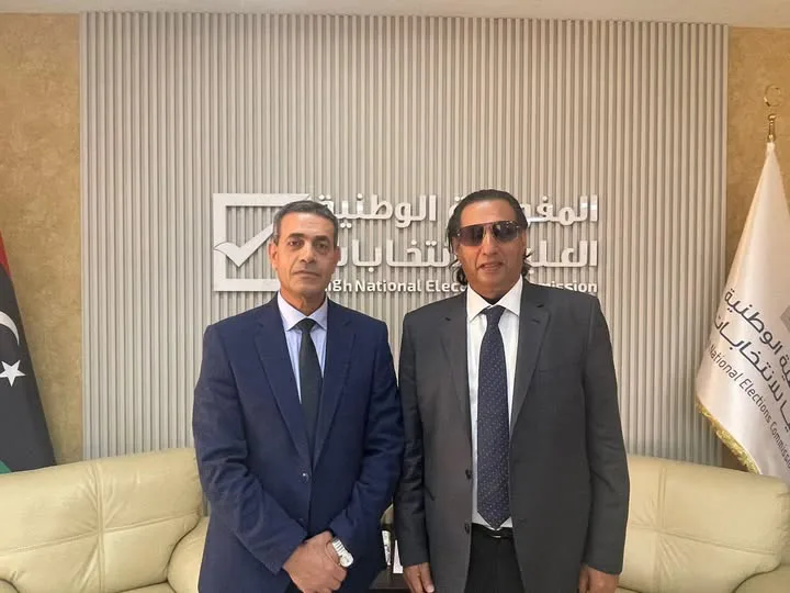 لقاء بين مبعوث الأمين العام لاتحاد المغرب العربي،السيد محمد الرز، والسيد عماد السايح، رئيس المفوضية الوطنية العليا للانتخابات الليبية