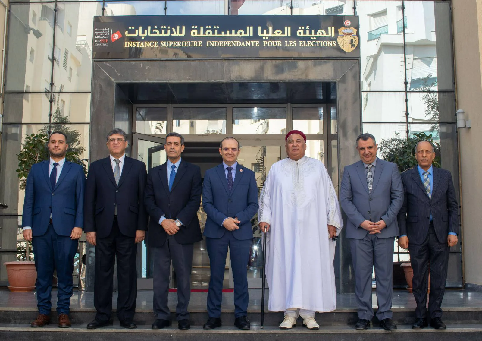 السيد فاروق بوعسكر رئيس الهيئة العليا المستقلة للانتخابات يستقبل السيد طارق بن سالم، الأمين العام لاتحاد المغرب