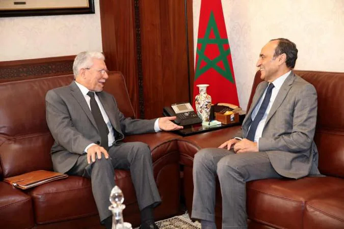 الأمين العام الدكتور الطيب البكوش يتباحث مع رئيس مجلس النواب السيد الحبيب المالكي