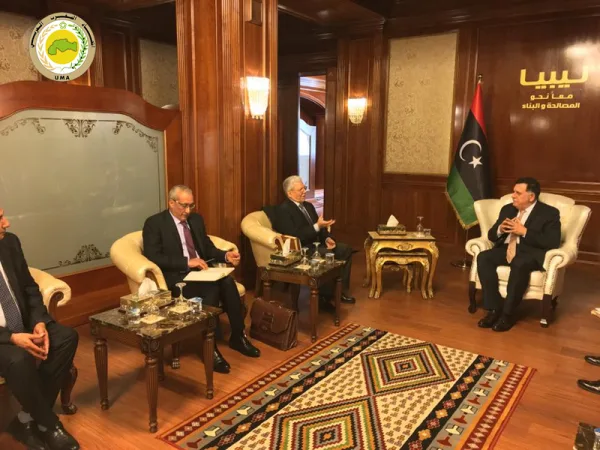 الأمين العام لاتحاد المغرب العربي الدكتور يلتقي رئيس المجلس الرئاسي لحكومة الوفاق الوطني